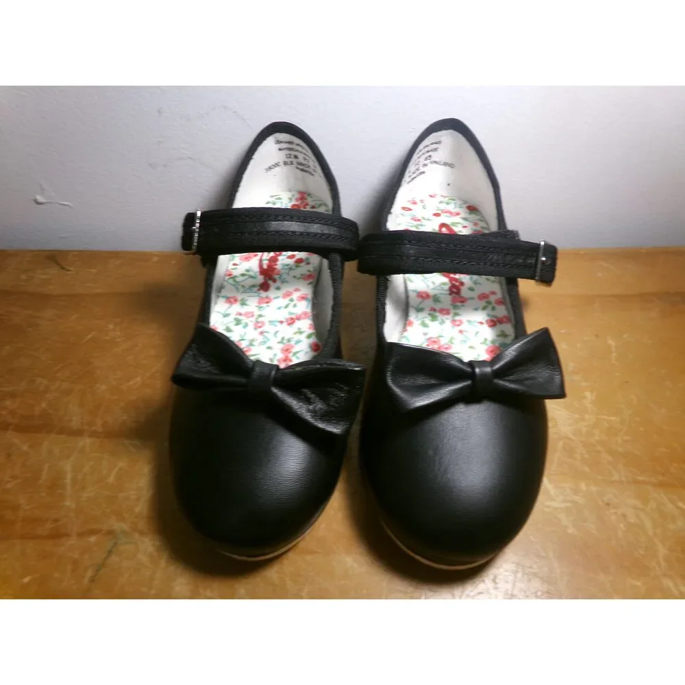 Dance Tap Shoes Capezio Kids 12M Mary Jane Leather Easy Strap Student